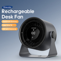 Multifunctional Portable Fan 100 Gear Speeds 3600mAh Wall Mount Low-Noise USB Desktop Cooling Fan with LED Display & Touch Scree