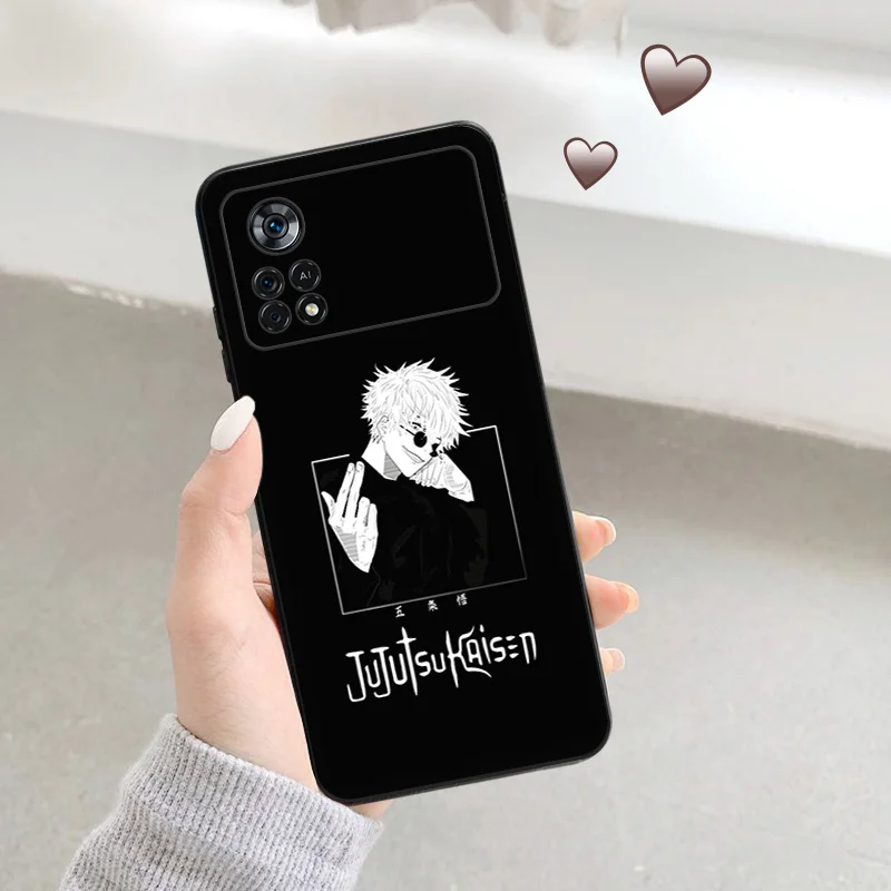 Soft Cases for Xiaomi Mi Poco X4 Pro F3 F4 GT F5 X3 X5 5G M4 M3 M5S C51 C50 C40 M5 Gojo Satoru Jujutsu Kaisen Phone Case Cover image 3