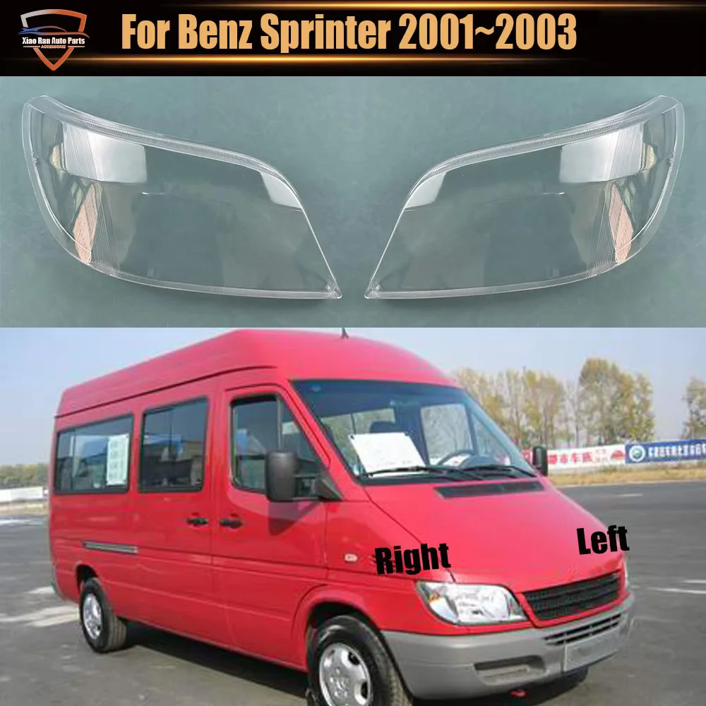 For Benz Sprinter 2001~2003 Front Headlight Shell Transparent Headlamp Cover Lamp Shade Plexiglass Replace Original Lampshdade