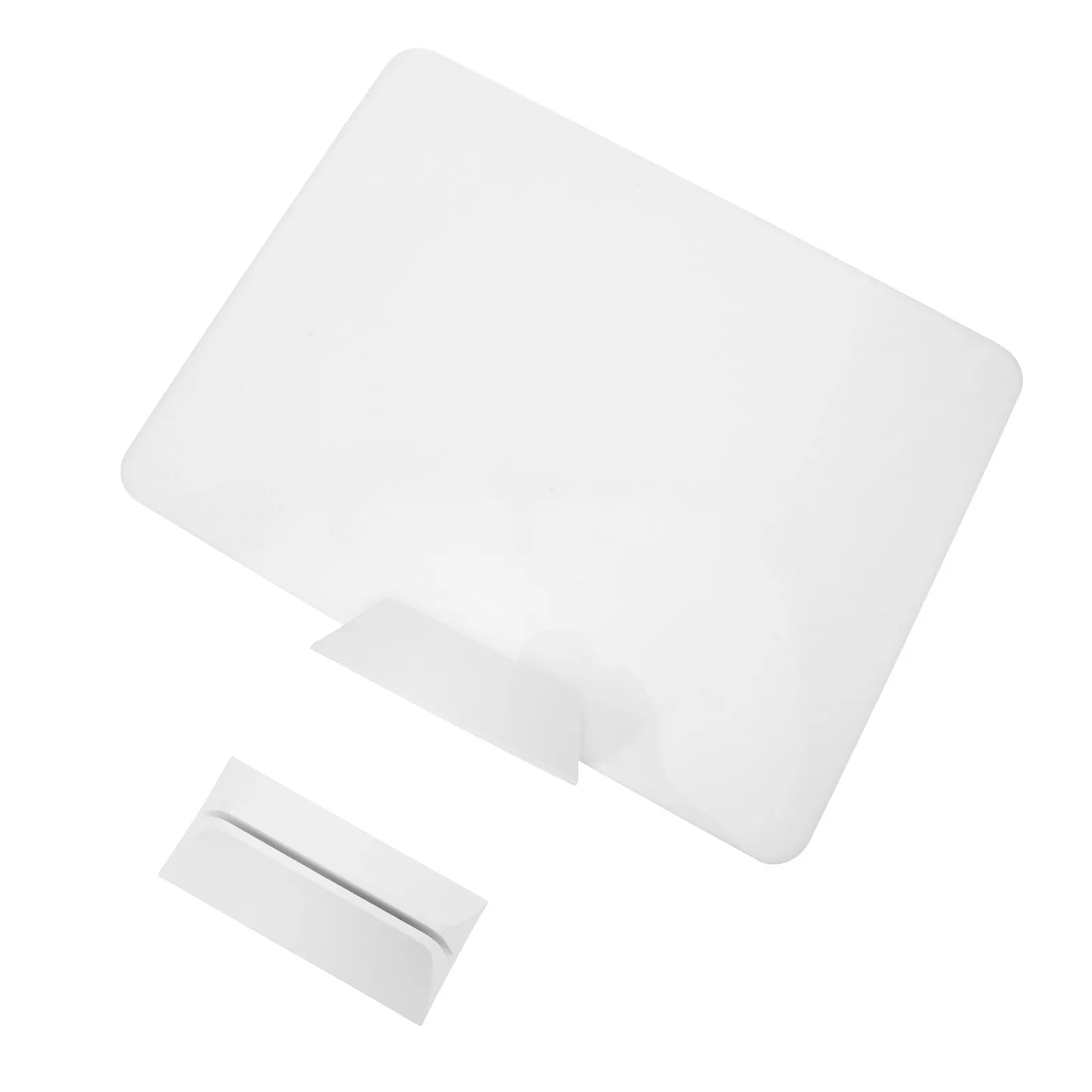 Acrylic desk partition for school students to organize shared desks with freestanding white panel 40x30cm