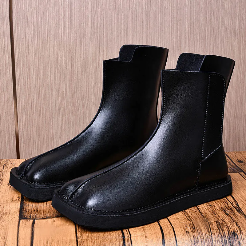 

Classic Men New Plus Size (38-47) Niche Design High Top Boots Personalized Youthful Fashionable Breathable Comfortable Boots