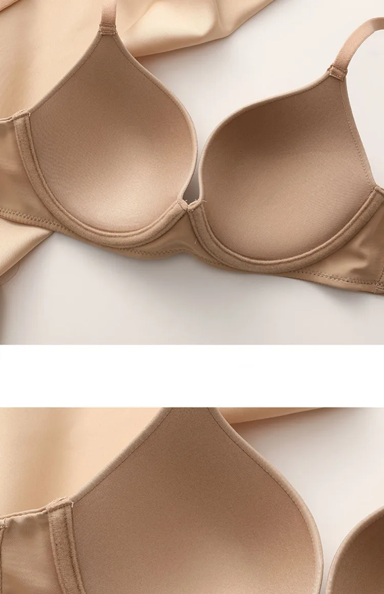 Plus Size Dessous für Frauen Nahtloser Push-Up-BH Sexy dünner Cup Baumwolle Büstenhalter Bequeme Unterwäsche Weibliche C D E Cup Unterwäsche – Detail 6