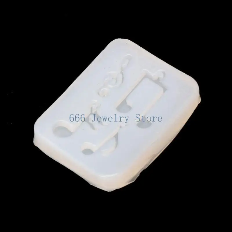 F2TD Musical Note Pendant Silicone Mold Resin Jewelry Fondant Cake DIY Mould Tools