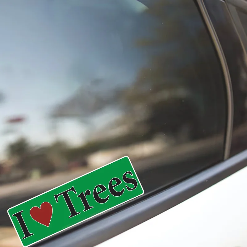 

Vinyl Decal Pattern for Laptops, Water Cups, Car Windows, Car Bumpers - Trees, Nature I Love Trees Small Bumper Sticker |