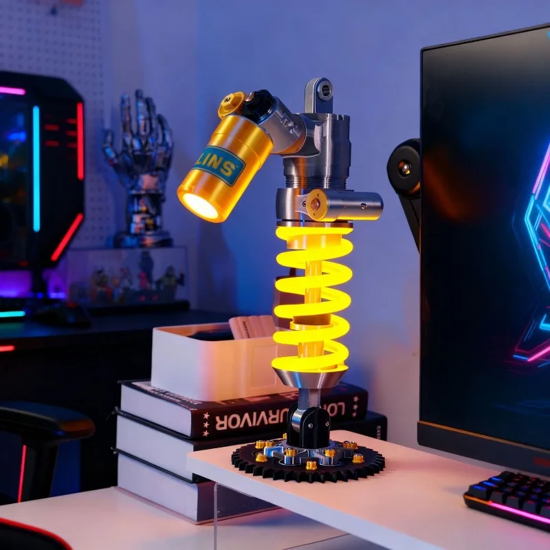 Shock-absorbing desk lamp, industrial style car modification ambient lamp, e-sports room desktop decoration