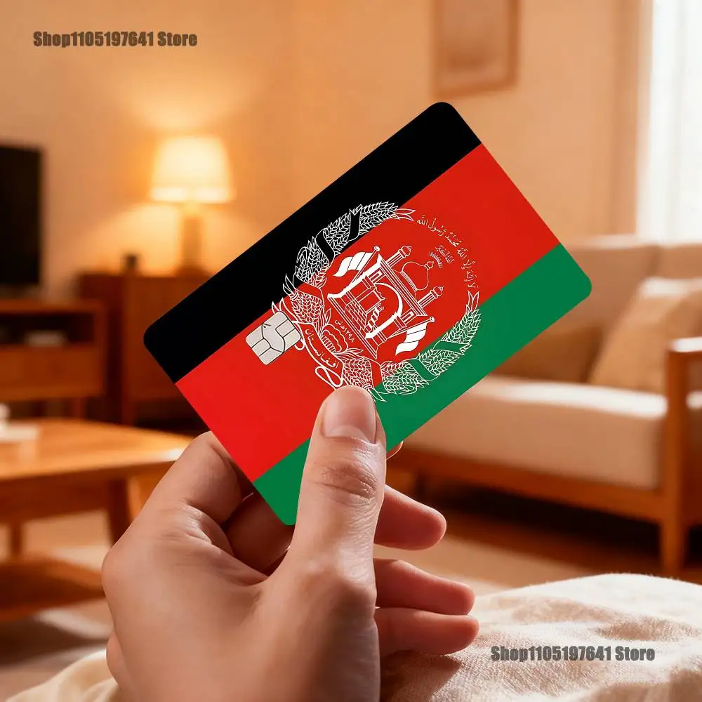 Afghan Afghanistan Flag Credit Card Skin Stickers For Bank Card Bus Metro Card Sticker Waterproof Women Gift