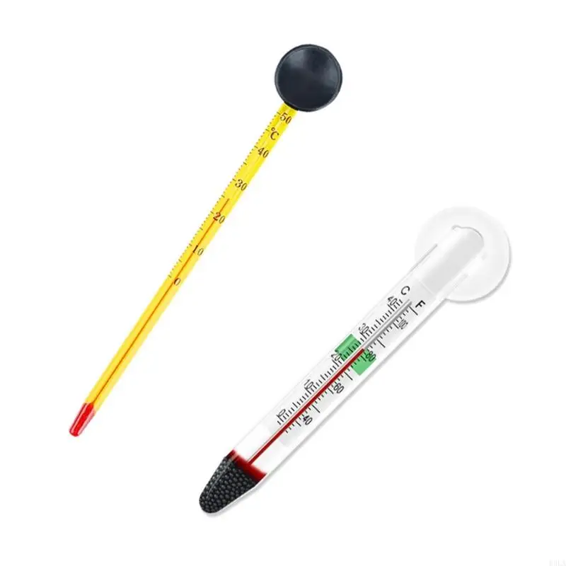 

2025 New 5pcs Glass Aquariums Thermometers High Precise Water Temperature Gauge for Fish Tanks Pond and Labs