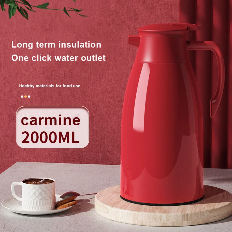 2L Coffee Thermal Kettle Stainless Steel Vacuum Flasks Office Thermos Bottle Insulation Kettle Hot Water Thermos Pot