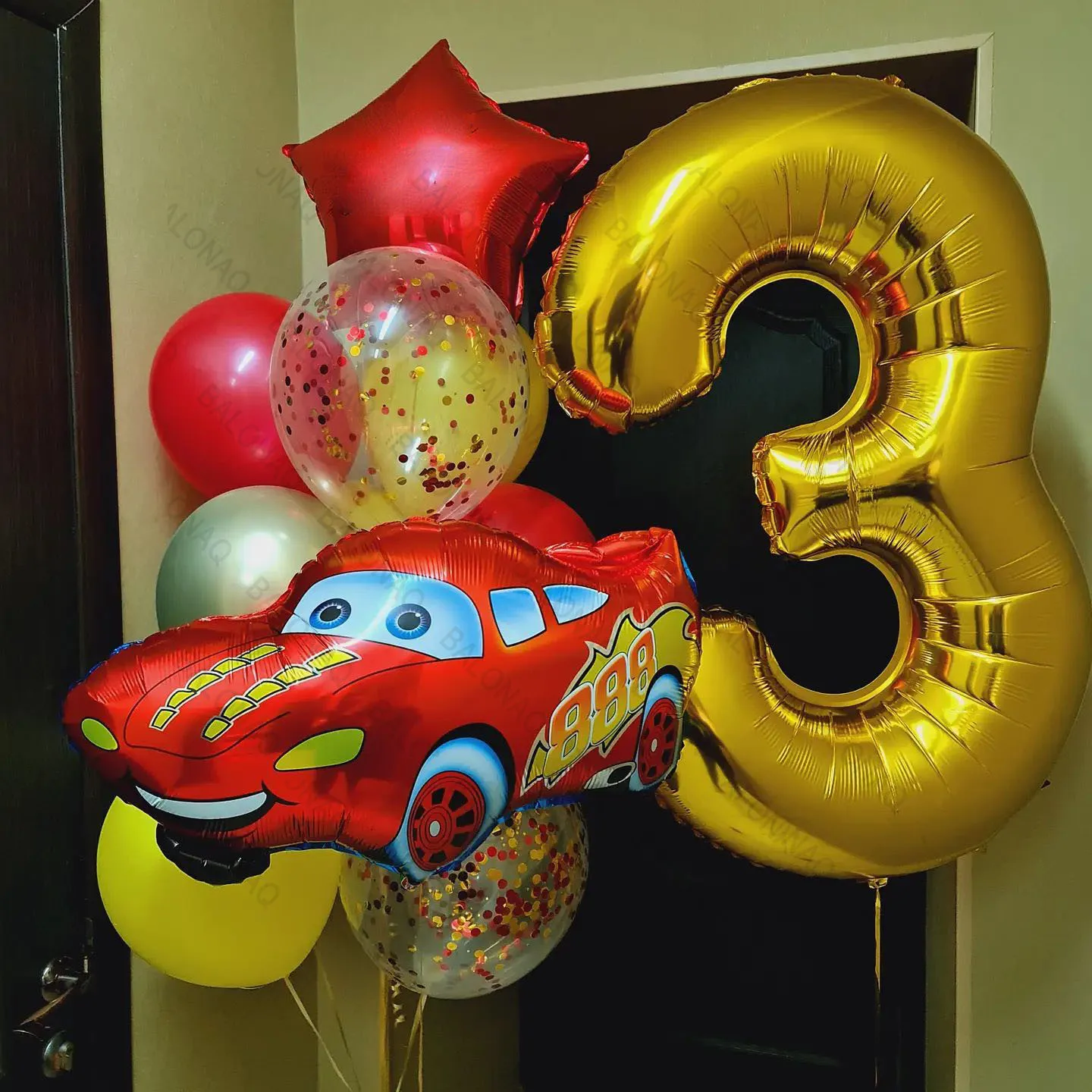 11pcs Disney Cars Lightning McQueen Number Balloon Set Baby Shower Supplies Birthday Party Decorations Kids Toy Gifts Air Globos