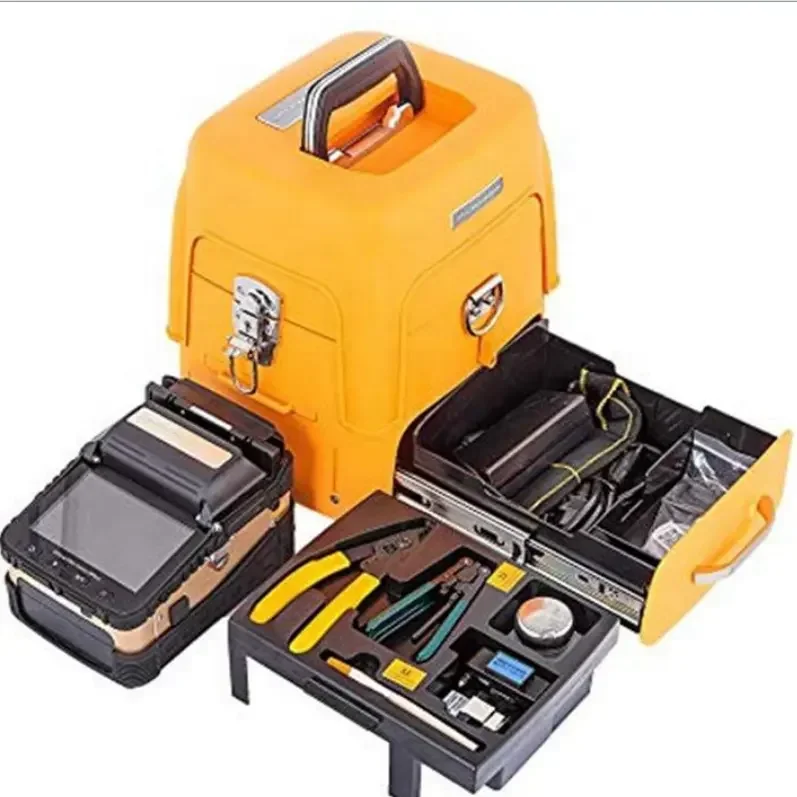 Fusion splicer ai9 AI-9 Fiber Optic Fusion Splicing machine fusion splicer 8 in 1 stripper 6 motors