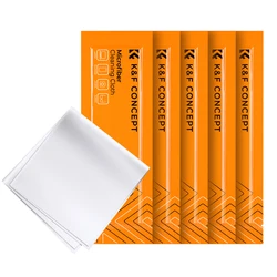 K&F Concept Cleaning Cloths 5 Pcs Individually Vacuum Wrapped Microfiber for Camera Lens Mobile Phones LCD Screens and Filter