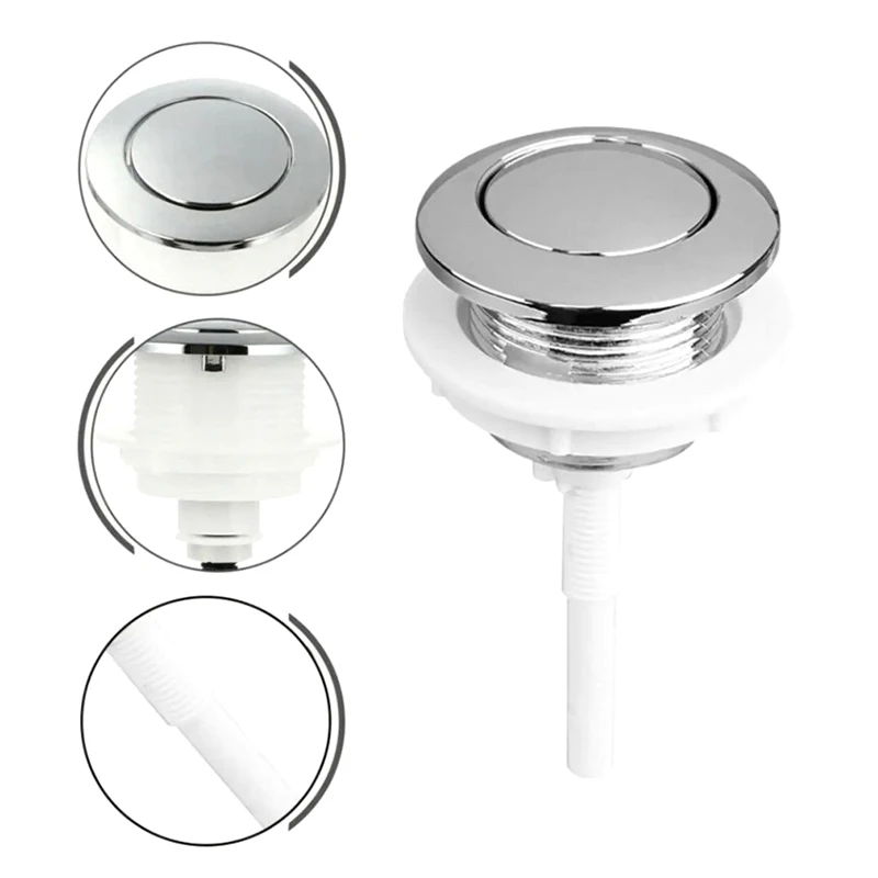 New Tool Toilet Tank Button Corrosion-resistant Flush Toilet Push Single Rust-proof Household Products Accessories