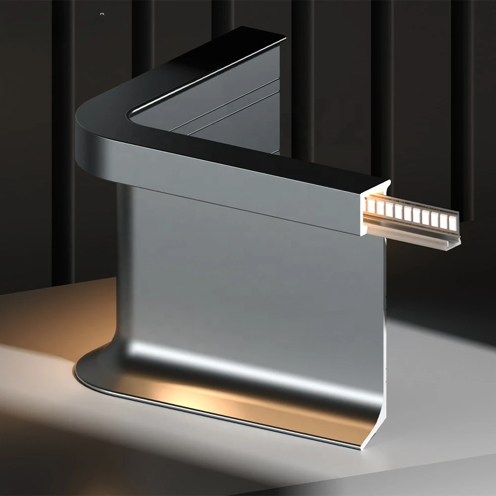 Hot Selling 60/80/100 mm Height Aluminum Alloy Light Bar Led Skirting Board Skirting Board