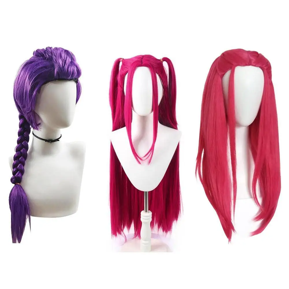 Voor RUMI Kostuum Cosplay Pruiken Anime Kostuum Pruiken Cosplay Pruiken Paarse Vlechten Meisjes Kids Halloween Accessoires Props