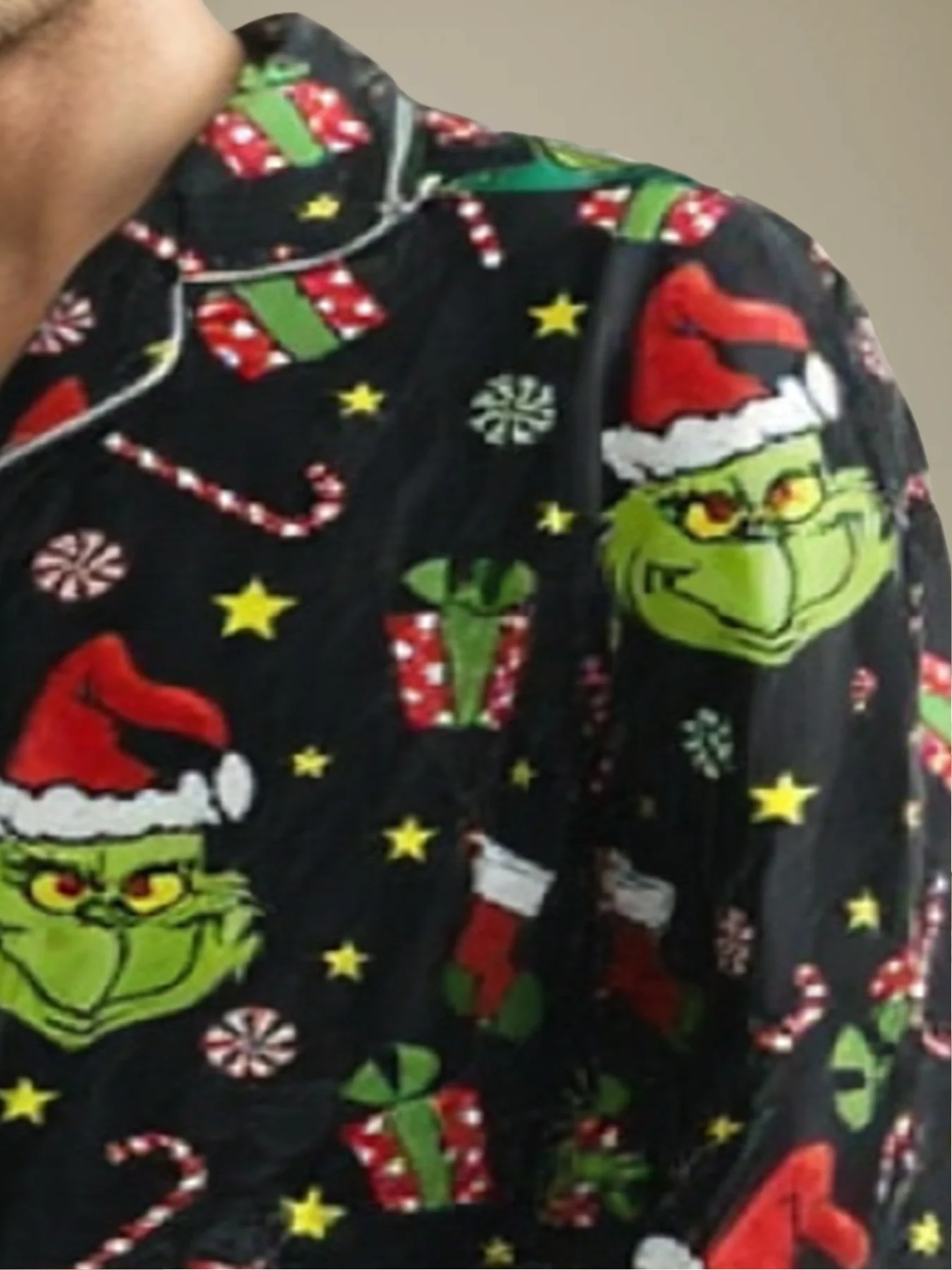 Camicia a maniche lunghe da uomo, set pigiama