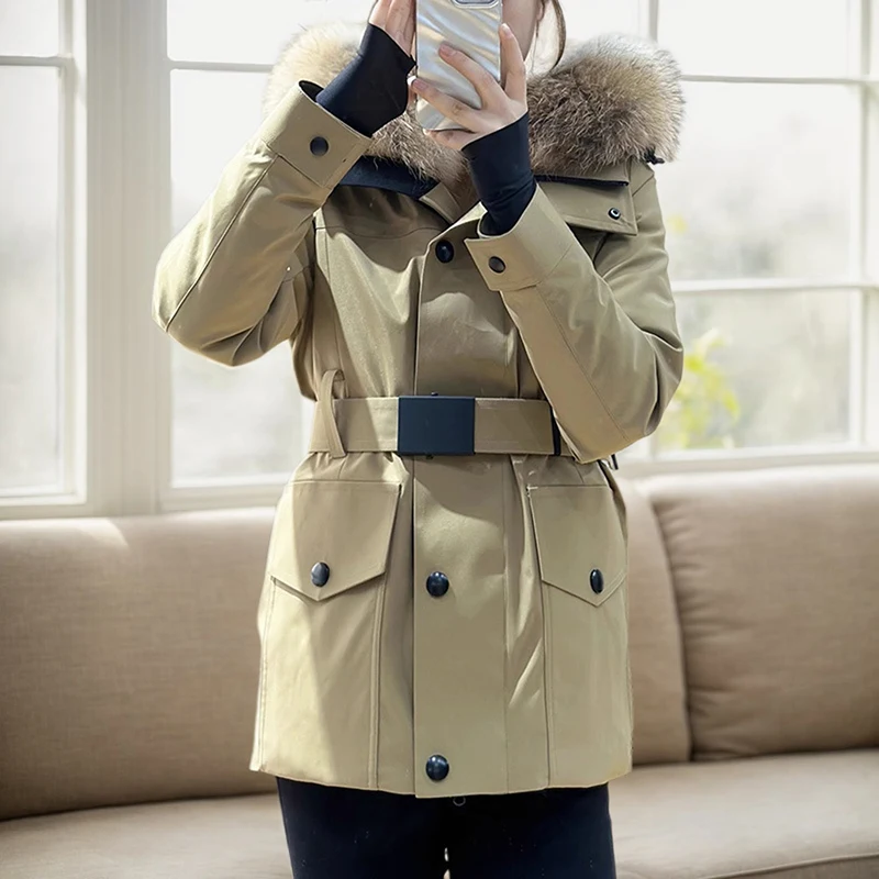 

2025 New Winter Women's Jackets Windproof Warm Hooded Zipper Adult Skiing Top Waterproof Long Sleeve Outdoor Snowboarding Jacket