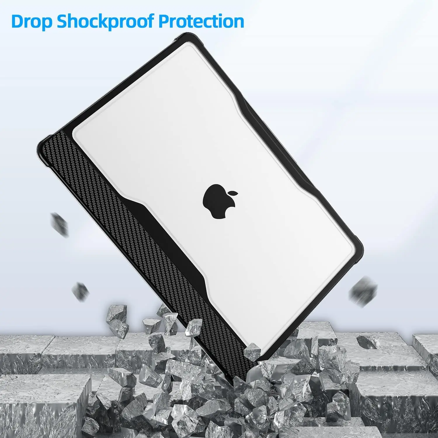 EGYAL for 2020 Air 13 Case for MacBook Pro 14 M3 M2 M1 Pro 13 Case with High transparency carbon fiber pattern protective shell