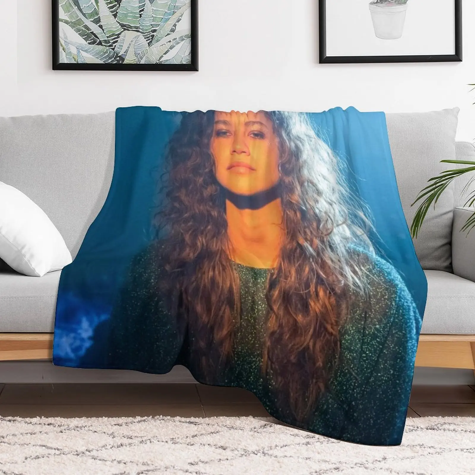 Rue Bennett Dazed Euphoria Scene Throw Blanket Plush Bed Blankets