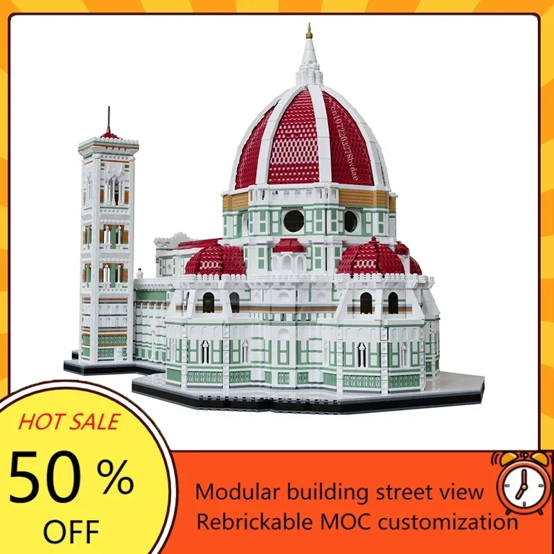 Florence Cathedral Modular MOC Creative street view Model Building Blocks Architecture DIY Education Assembly Model Toys Gifts