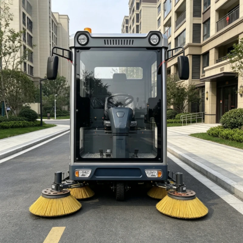 All In One Lithium Electric Floor Sweeper Sweeping Washing Dust Control For Warehouse And Parking Lot Ground