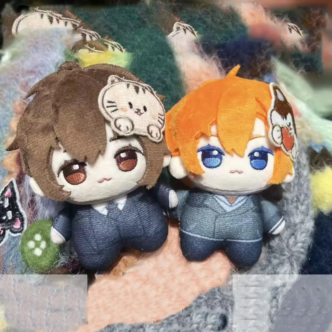 

Anime Dazai Osamu Cosplay Plushie Printing Nunu Plush Doll Body Cartoon Pendant Backpack Keychain Plushie Toys 10CM