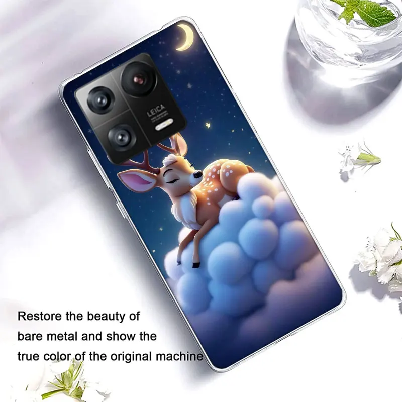 Cloud Little Sika Deer Baby Clear Luxury For Xiaomi Mi 13 12 12T Pro 11 Ultra 11T 11i 10 10T 9 9T 8 Lite 6X 5X A3 CC9E A2 A1 Pho