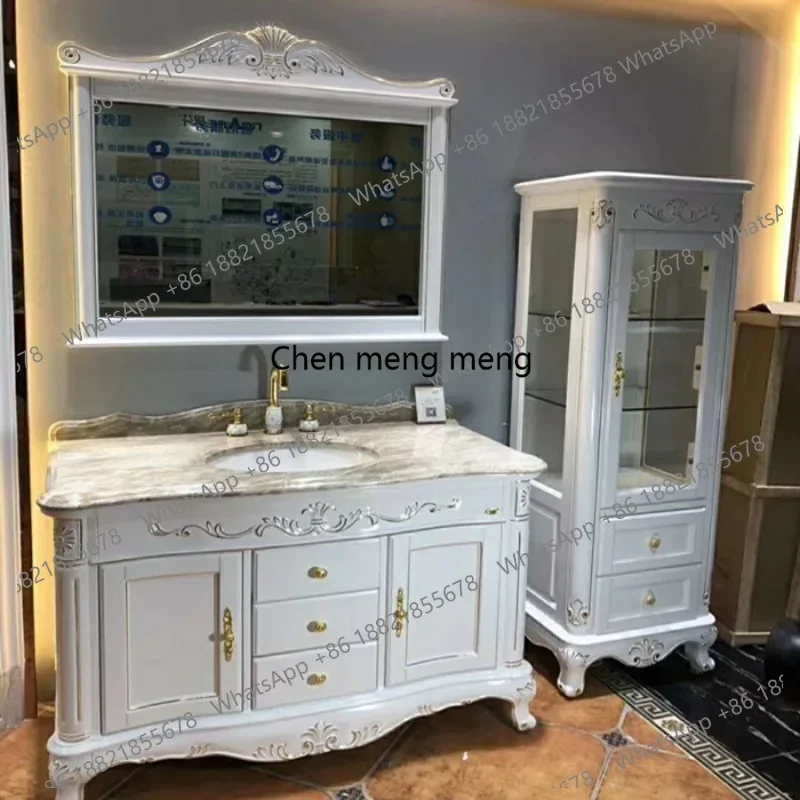 

F150 European bathroom cabinet combination American solid wood, washbasin cabinet oak floor, washbasin basin cabinet