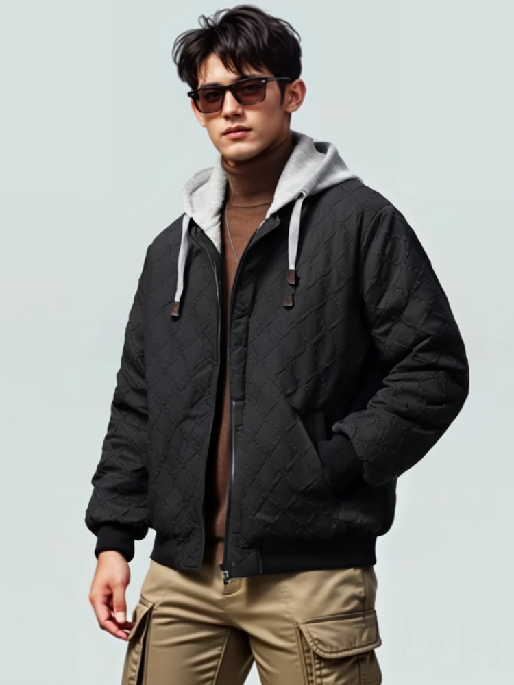 

Мужской кардиган-жакет в бейсбольном стиле, повседневное хлопковое пальто, американский стиль, весна-осень-зима, новинка, модный свободный крой