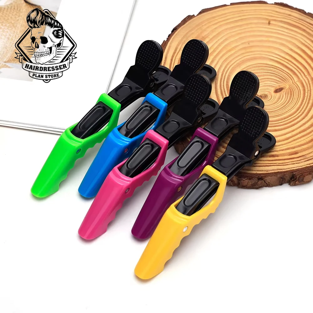 

5pcs Colour Plastic Hairclip Barbershop Haircut Clamps Alligator Hairpin Salon Hairdresser Hair Cutting Accessories Supplies