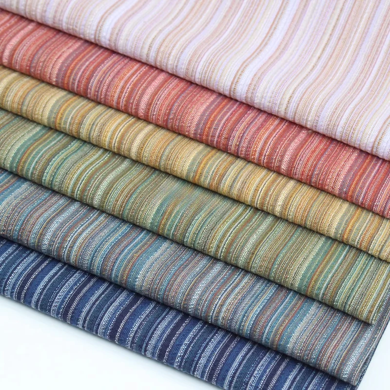 

Japanese Style Imported Cotton Striped Yarn Dyed Woven Fabric for Kimono Dress Shirt Tote Bag Lightweight Soft Clothing Fabric