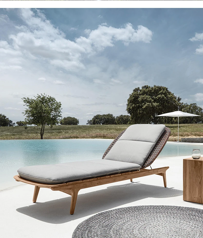 

Leisure Outdoor Teak Sofa Rattan Hotel Villa Resort Garden Villa Furniture