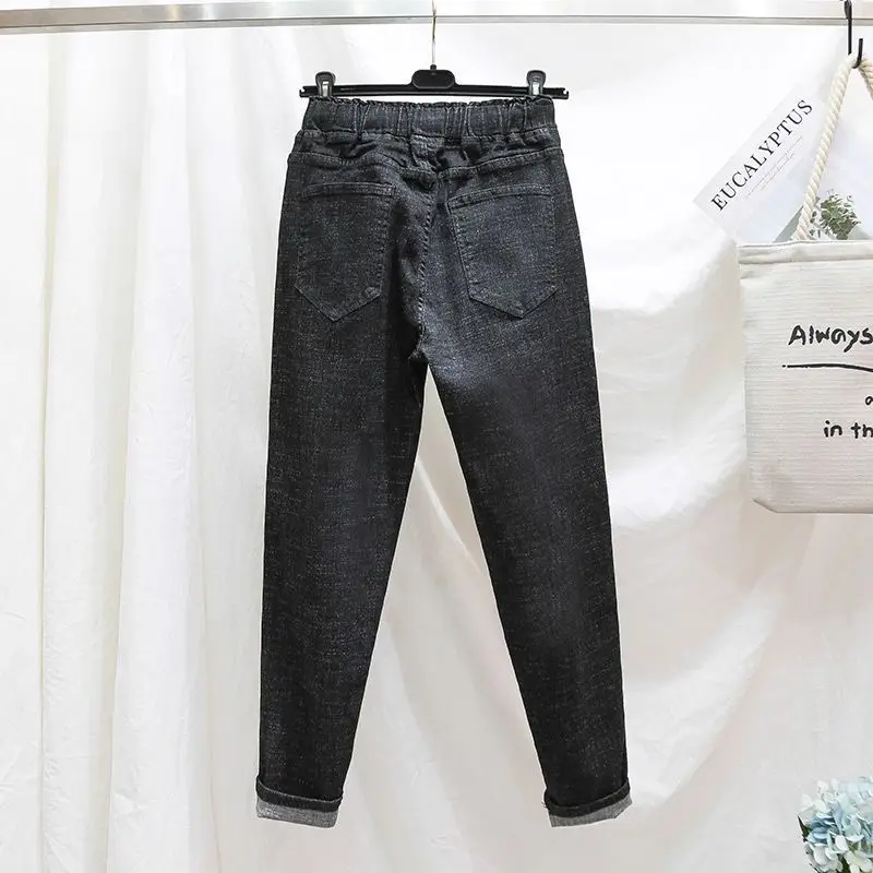 2023 High Waist Baggy Harem Jeans For Women Loose Loose Denim Pantalones Korean Casual Pants Capris Straight Trousers