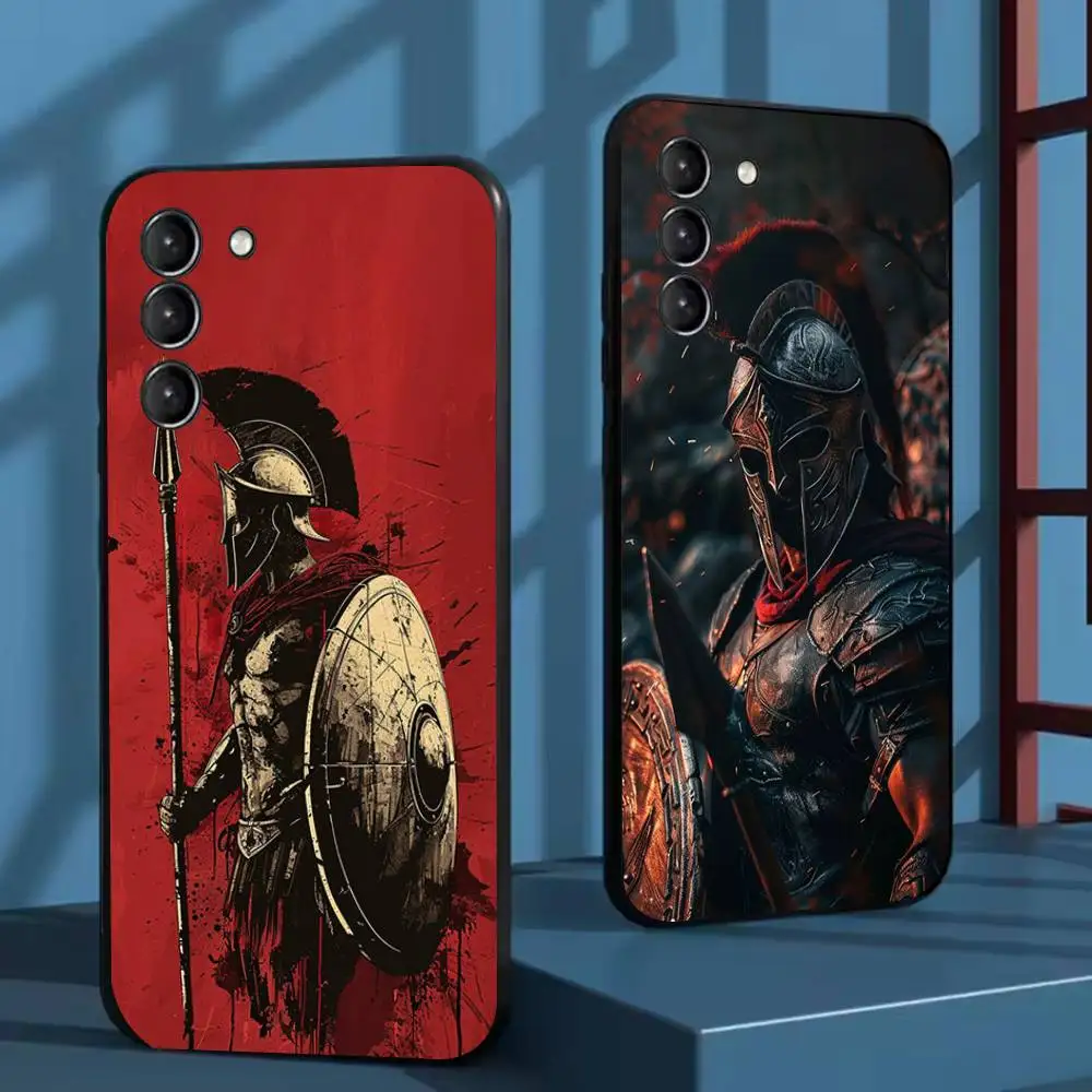 

Spartan Cool Phone Case For Samsung Galaxy A73,72,51,53,52,71,22,5G,Note,J7,8,9 Soft Black Cover