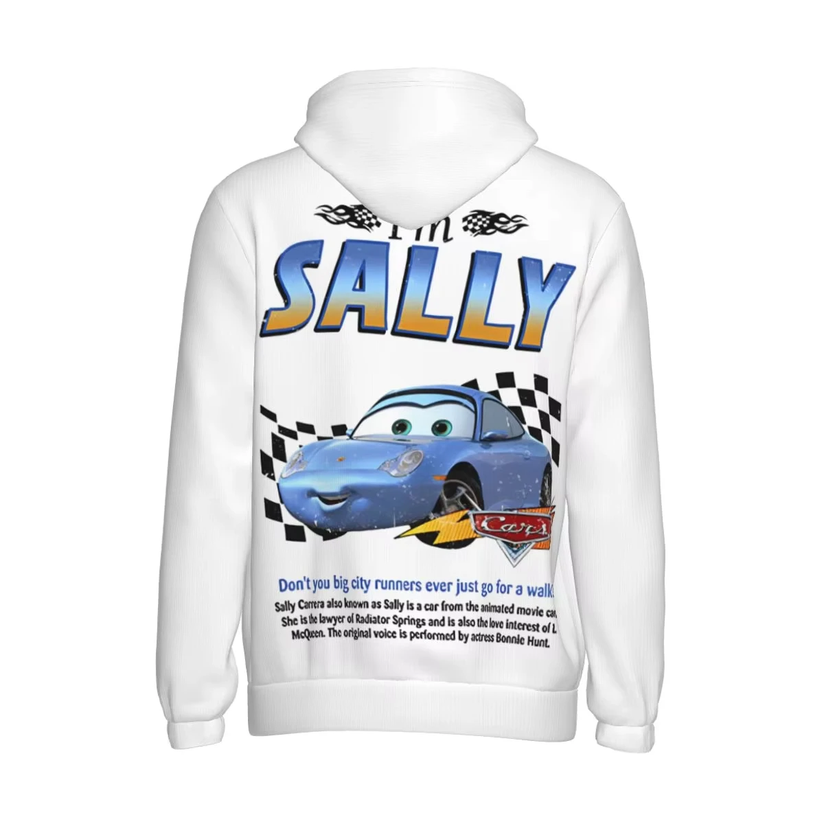 Men Women I\'m Lightning Mcqueen Car sally couple Hoodie Hooded Collar Hoodies Pullover Sweatshirts Long Sleeve Shirts