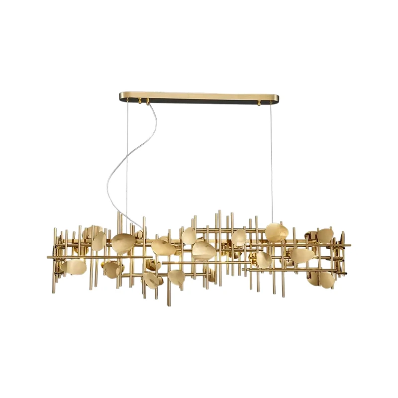 Postmodern Hanging Irregular Pendant Lights Led Luminaria Creative Design Lampara Techo Golden Luxury Lamps For Room Decor