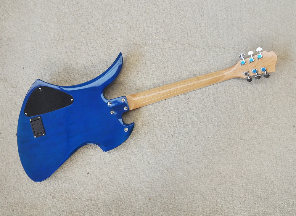 6 Strings Blue Electric Guitar with Humbuckers,Rosewood Fretboard,Can be Customized