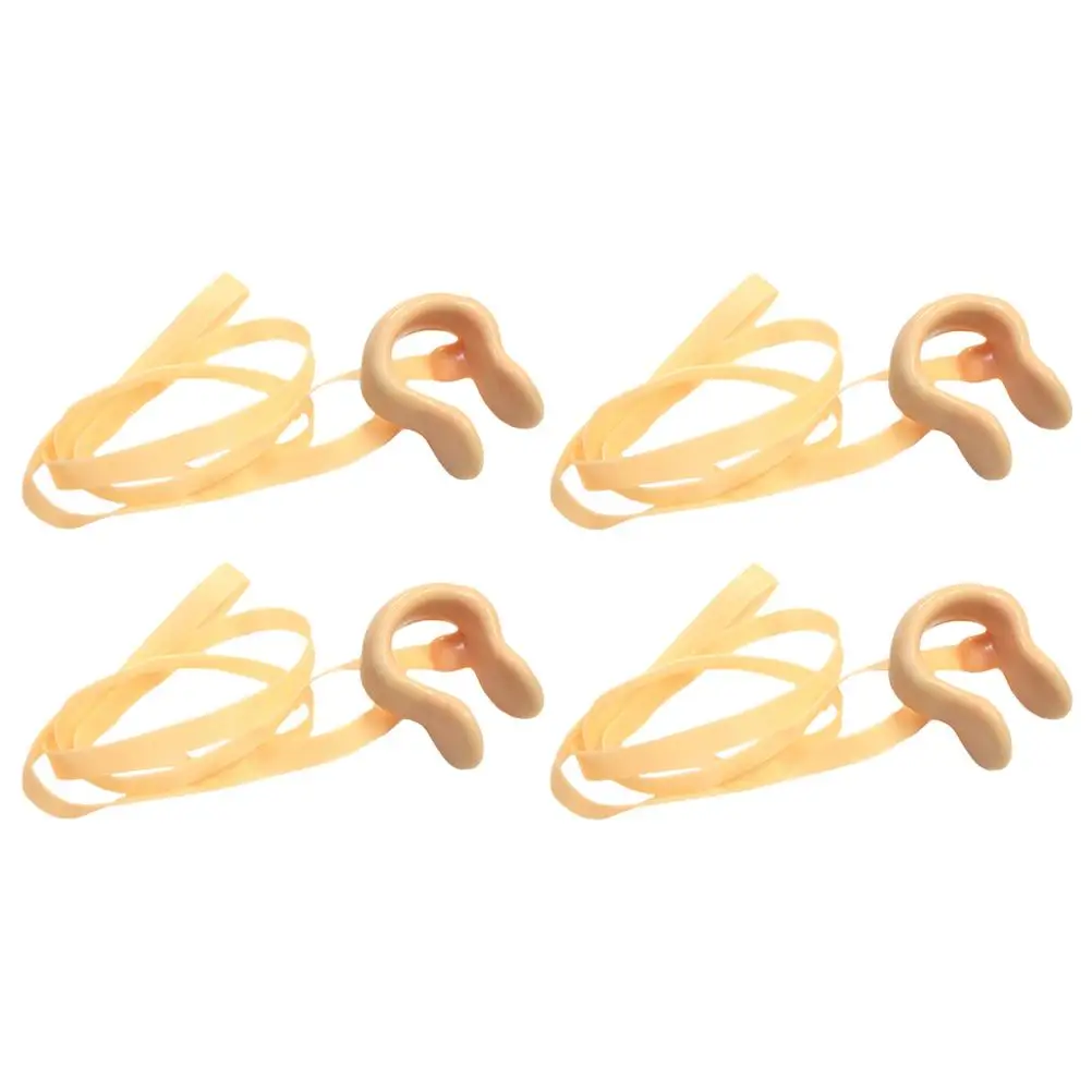 

4 Pcs Nose Clip with Cord Swim Accessory Swimmers Plugs Toy Premium Clips Latex Swimming Child