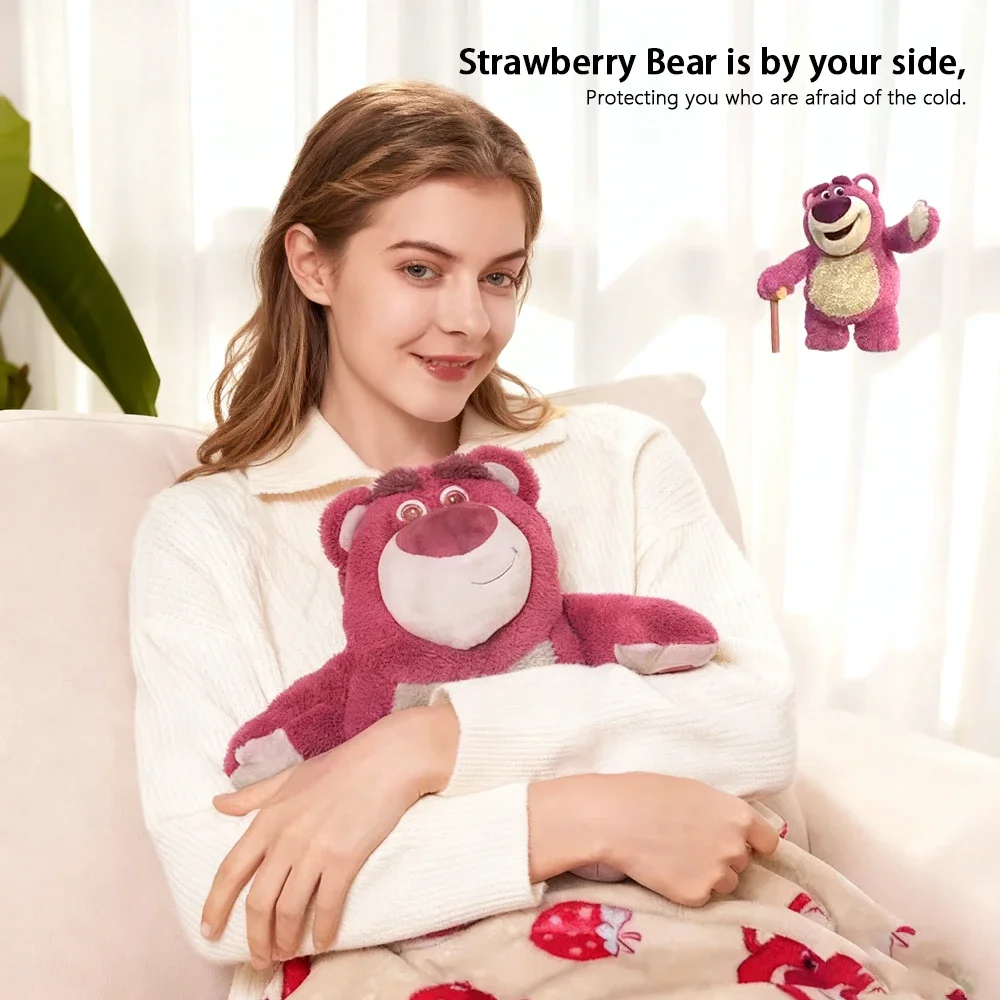 스티치 엔젤 플러시 핫 워터 보틀 - 로츠오 베어 디자인 두꺼운 보온 가방 손난로 및 추위 보호용