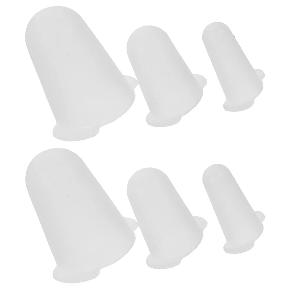 6 Pcs Medium and Small Protective Cap for Piping Tips Cake Liners Silica Gel Decorating Nozzle Covers