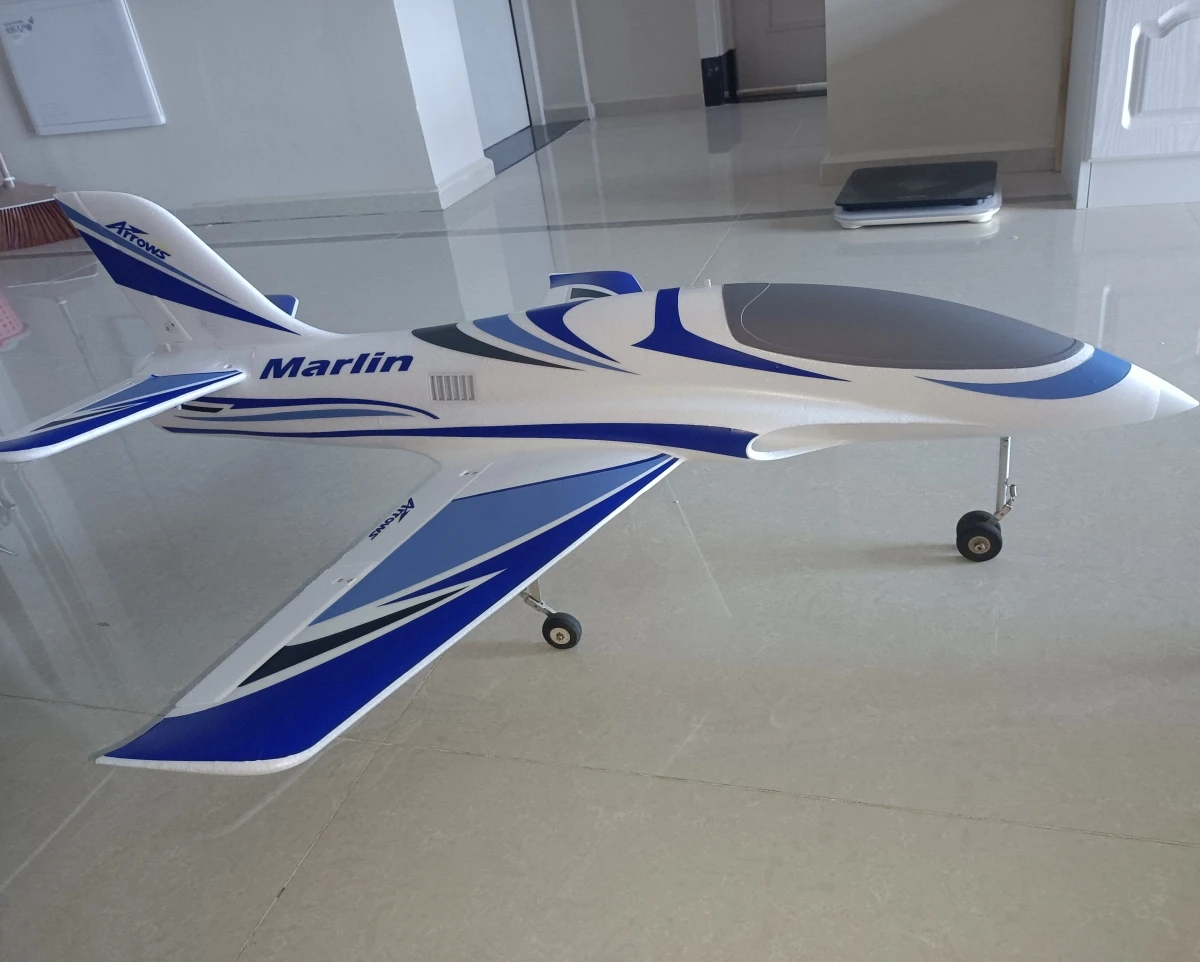 

Remote-Controlled Aircraft 64mm Bypass Sports Marlin Fixed-Wing Novice Entry Drop-Resistant Electric Airplane Model Toy Gifts