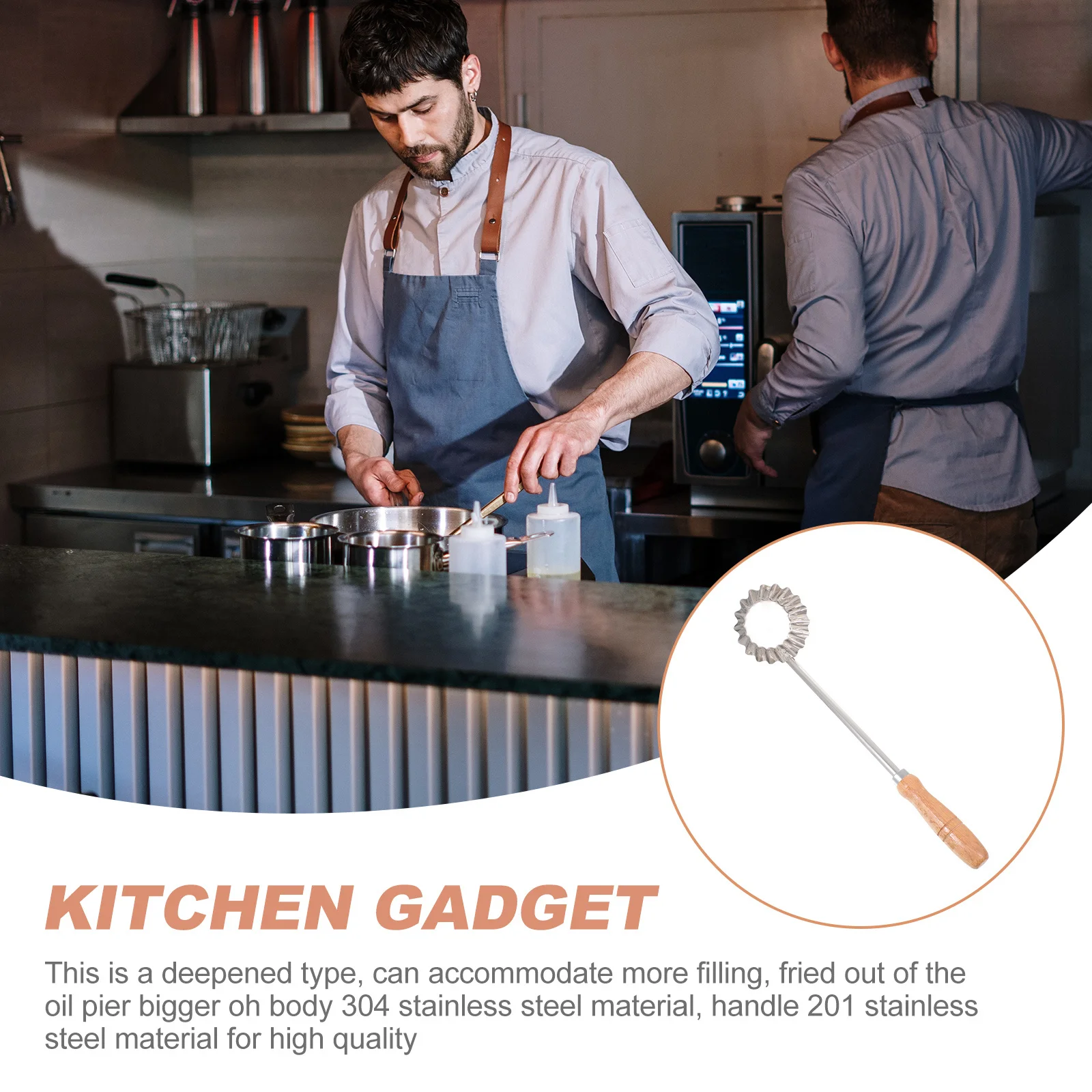 

1pc Food Grade Stainless Steel Fried Snack Mold Heat Insulation Non-Stick Frying Mould For Home Kitchen Gadget Carrot Shreds