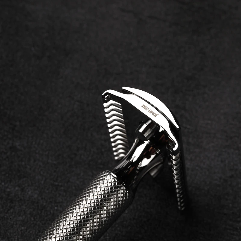 YAQI BAENZIGER 스테인리스 스틸 안전 면도기 - 길이 86mm 간격 1.00mm 고품질 전문가용 럭셔리 그루밍 필수품