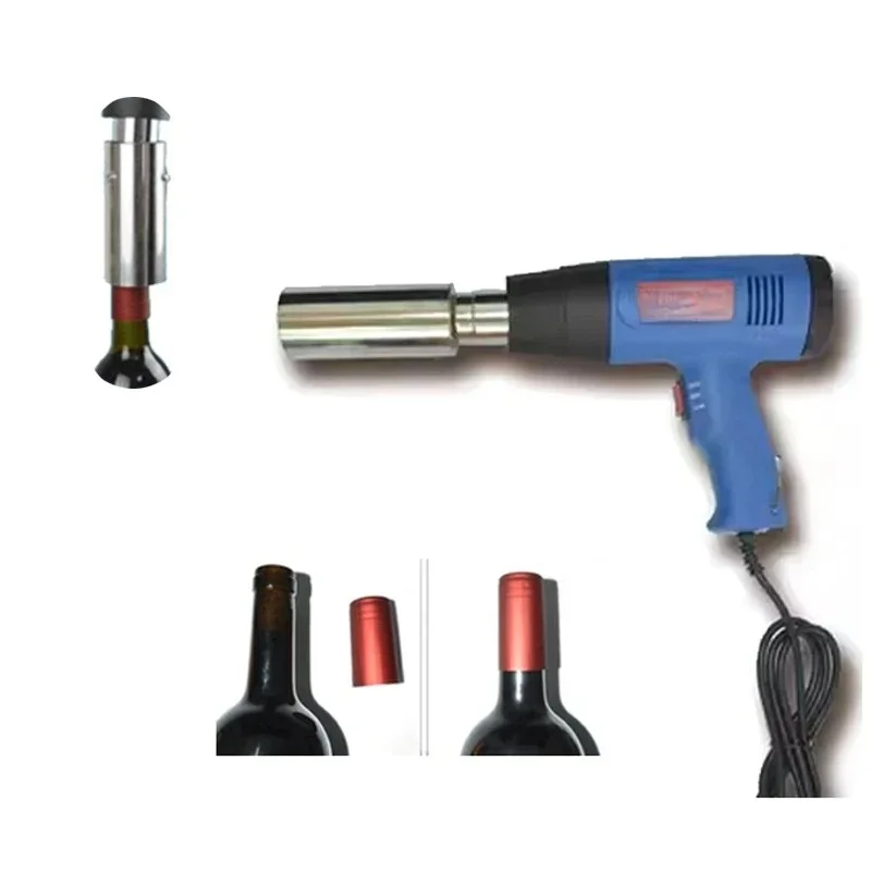 Red Wine Bottle Heat Shrinking Cap Shrinker Sealing Machine Homemade Wine Blower Sealer For Wine Bottles Cap Shrinker