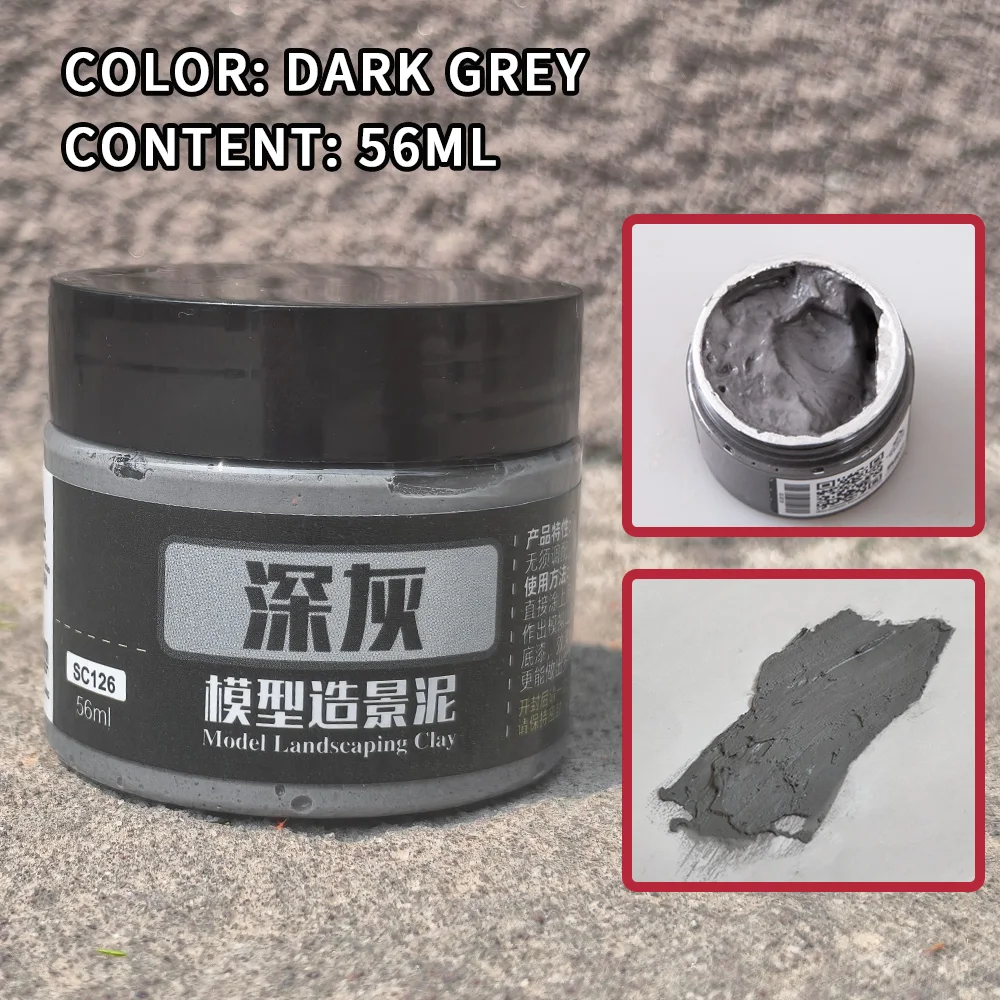 56 ml Sandtisch Landschaft Schlamm Modelliermasse für DIY Modellbau/Miniatur Militärlandschaft/Garten Bergfahrweg/Diorama