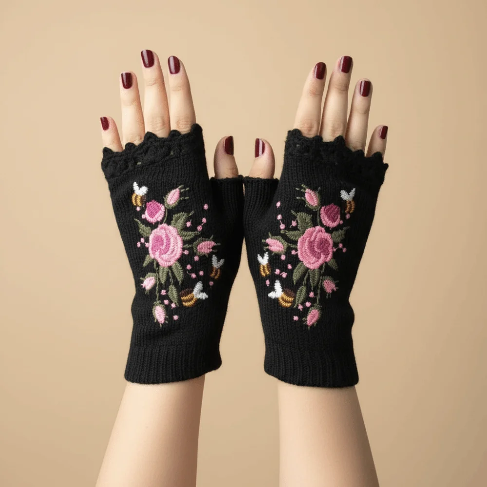lindas-luvas-de-la-vintage-bordadas-luvas-de-inverno-de-meio-dedo-com-flores-impermeaveis-e-quentes-luvas-de-croche-com-flores-para-uso-externo