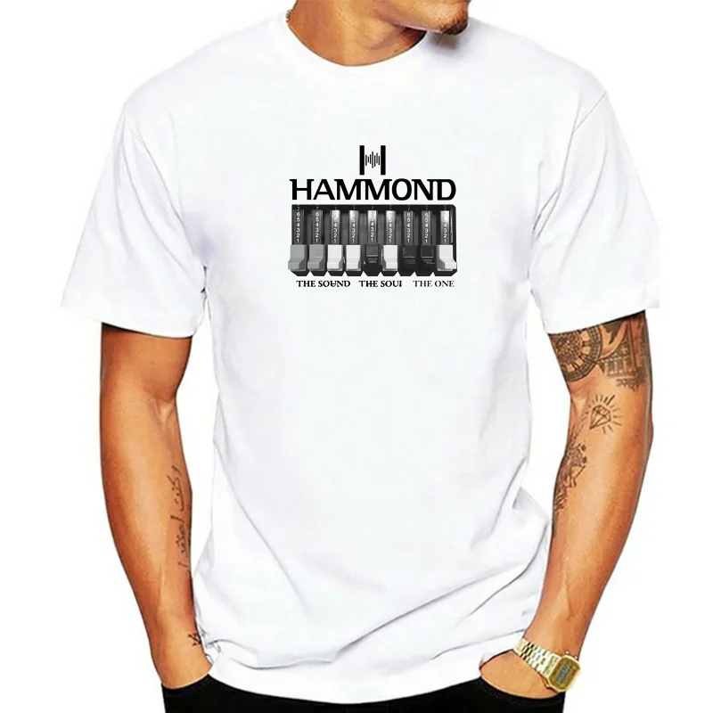 Electronic Keyboard Guitar T Shirt Music Hammond Organ Logo And Graphics Printed White T Shirts For Men Thanksgiving Day