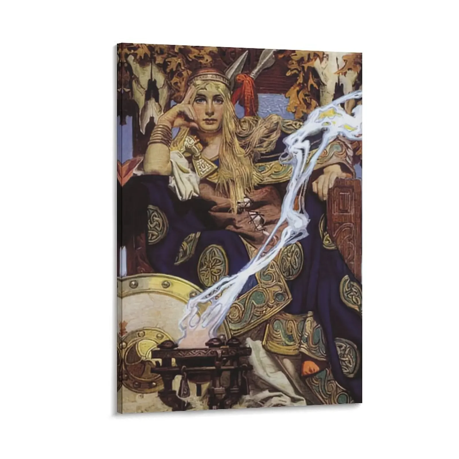 

Queen Maeve by JC Leyendecker Canvas Painting ornaments for home posters paintings wall decor Decoration wall