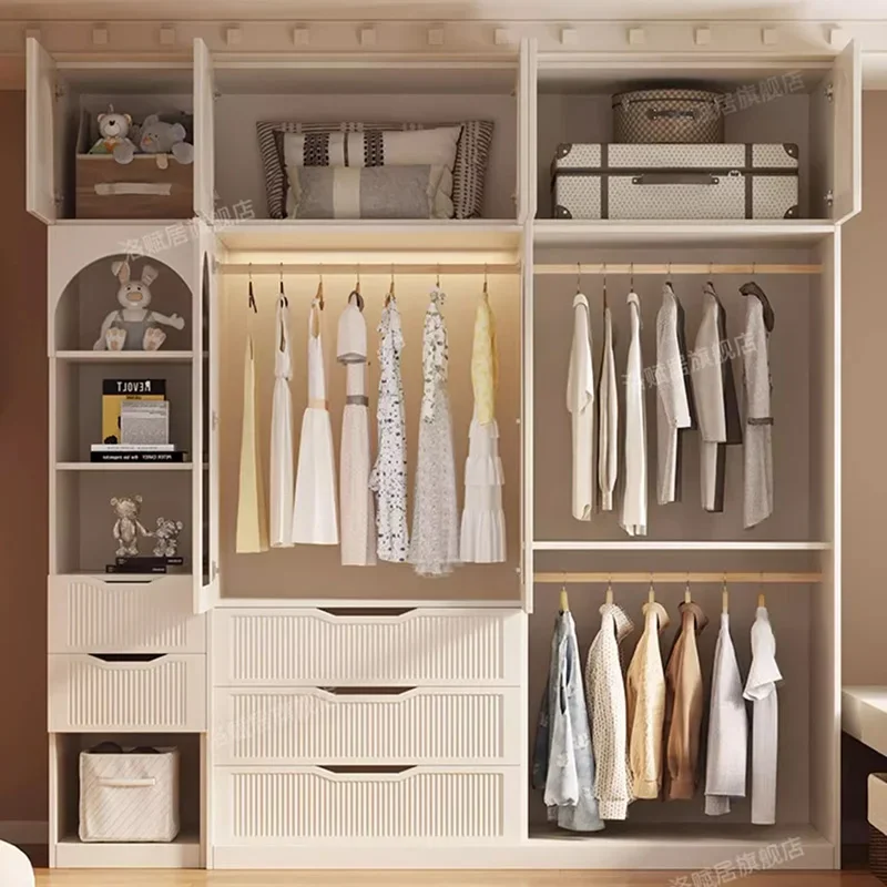 Cabinet Room Wardrobe Simple White Large Apartment Drawer Wardrobe Bedroom Women Vestidores De Armario Abiertos Ropero Furniture