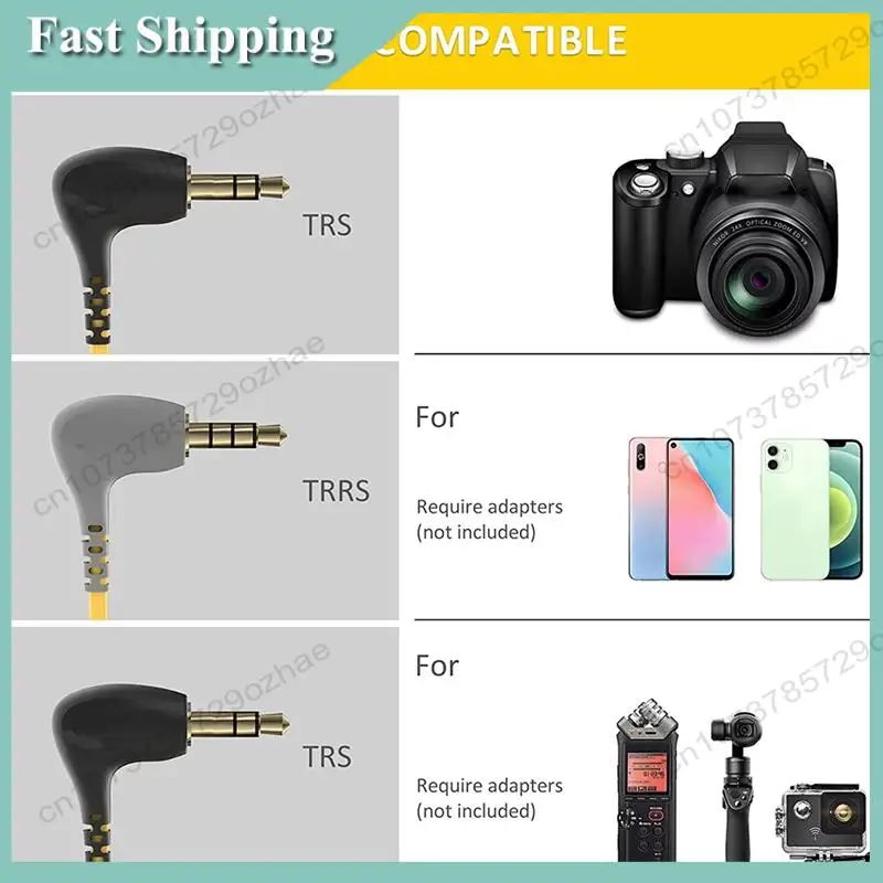 -A01R Mini Shotgun Microphone For Iphone For Gopro/Canon Nikon Cameras With Shock Mount For Podcasting Vlogging Youtube