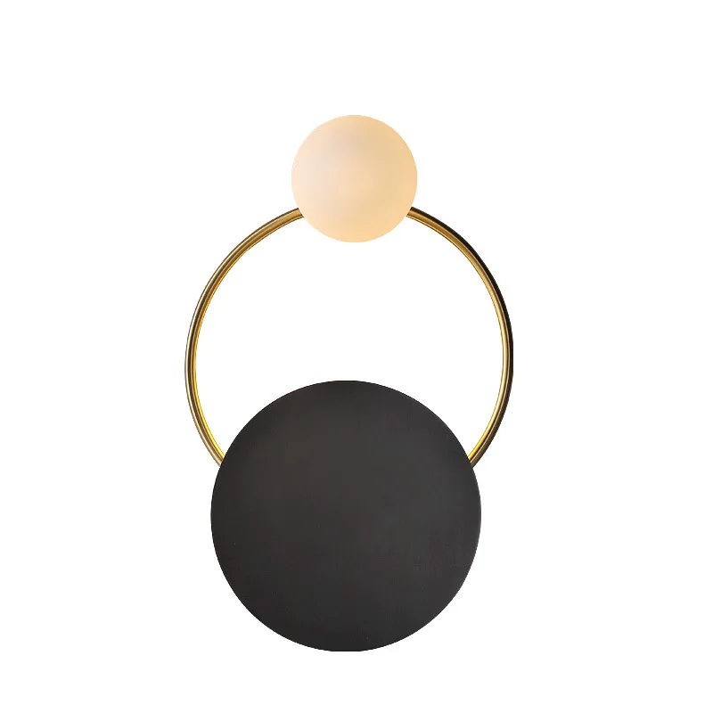 

Light luxury glass ball led light, simple all-copper wall light, indoor living room light, staircase aisle wall bedroom light